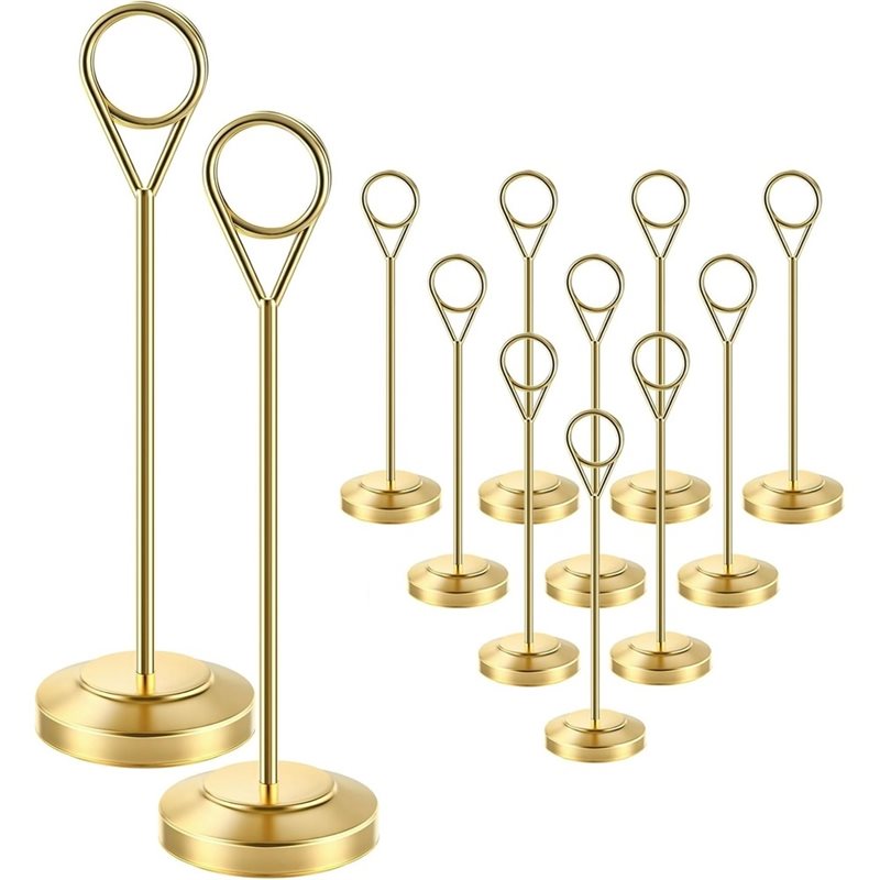 Table Number Gold - [A92P!】 Stevige fotohouders met anti-kantelvoet -