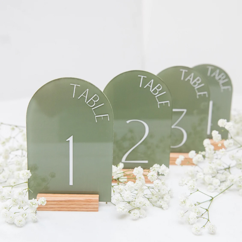 Table Number Gold - Gepersonaliseerde Painted Terug Acryl Bruiloft Tafel