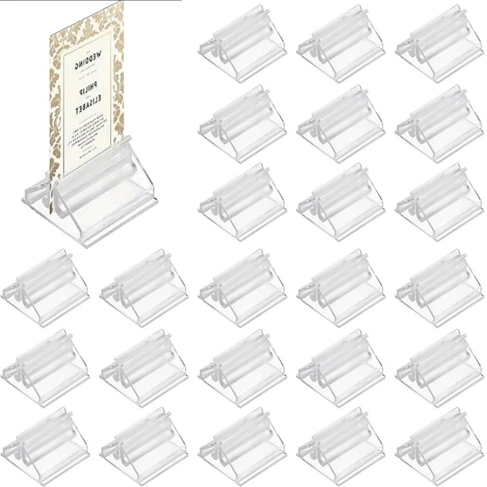 Table Number Gold - 12/24/48 Stuks Mini Clear Stands Plaats