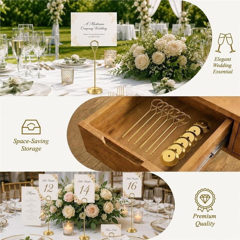 [A92P!】 Stevige fotohouders me - Table Number Gold recensie en prijs