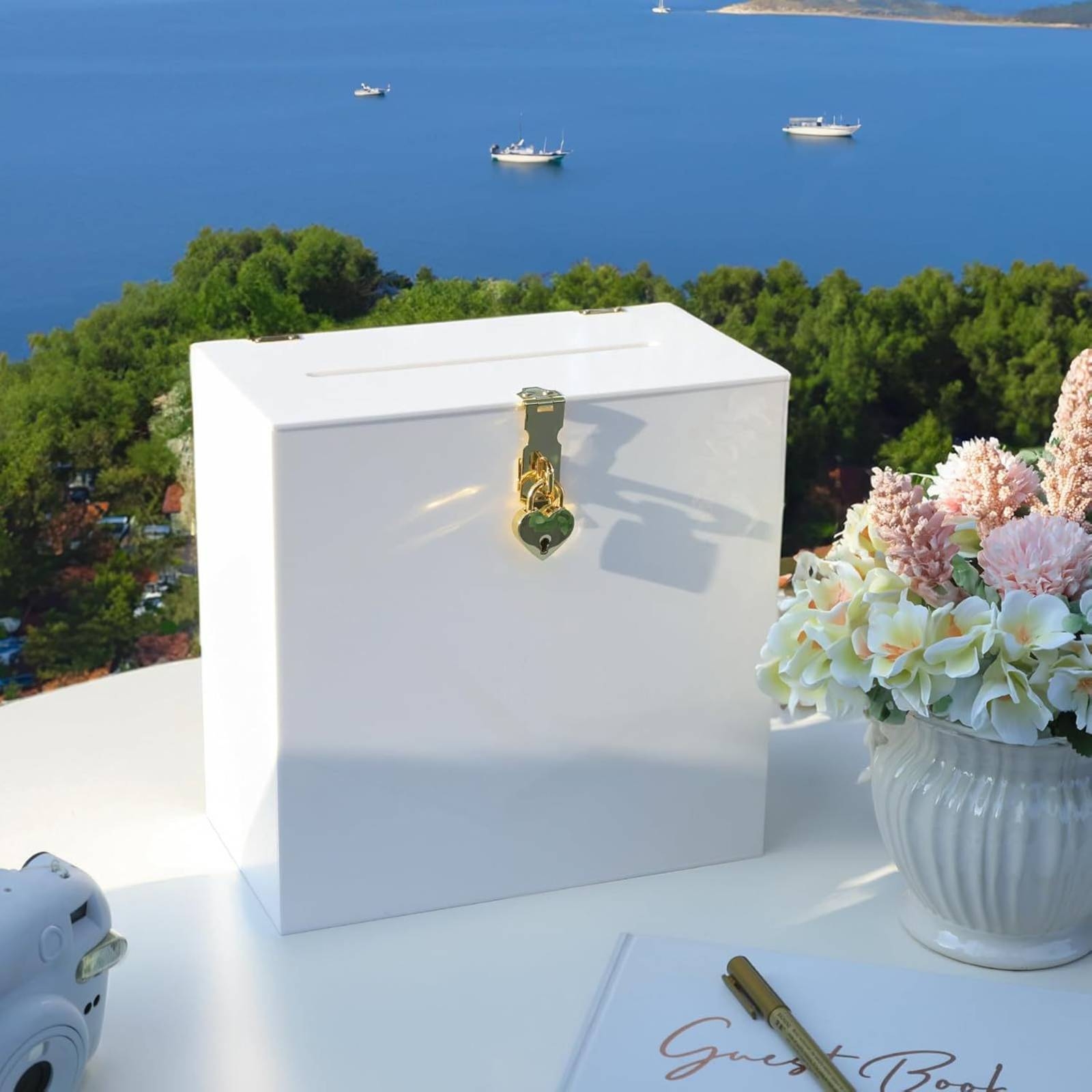Heart Lock Card Box Eenvoudig  - Wedding Card Box recensie en prijs
