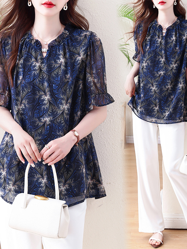 Loszittend T-shirt met bloemen - Good Floral & Wedding Decor Supply Photos recensie en prijs